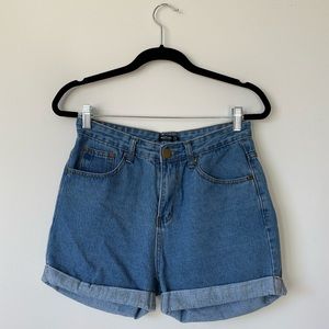 Denim Cuffed Shorts - Nasty Gal